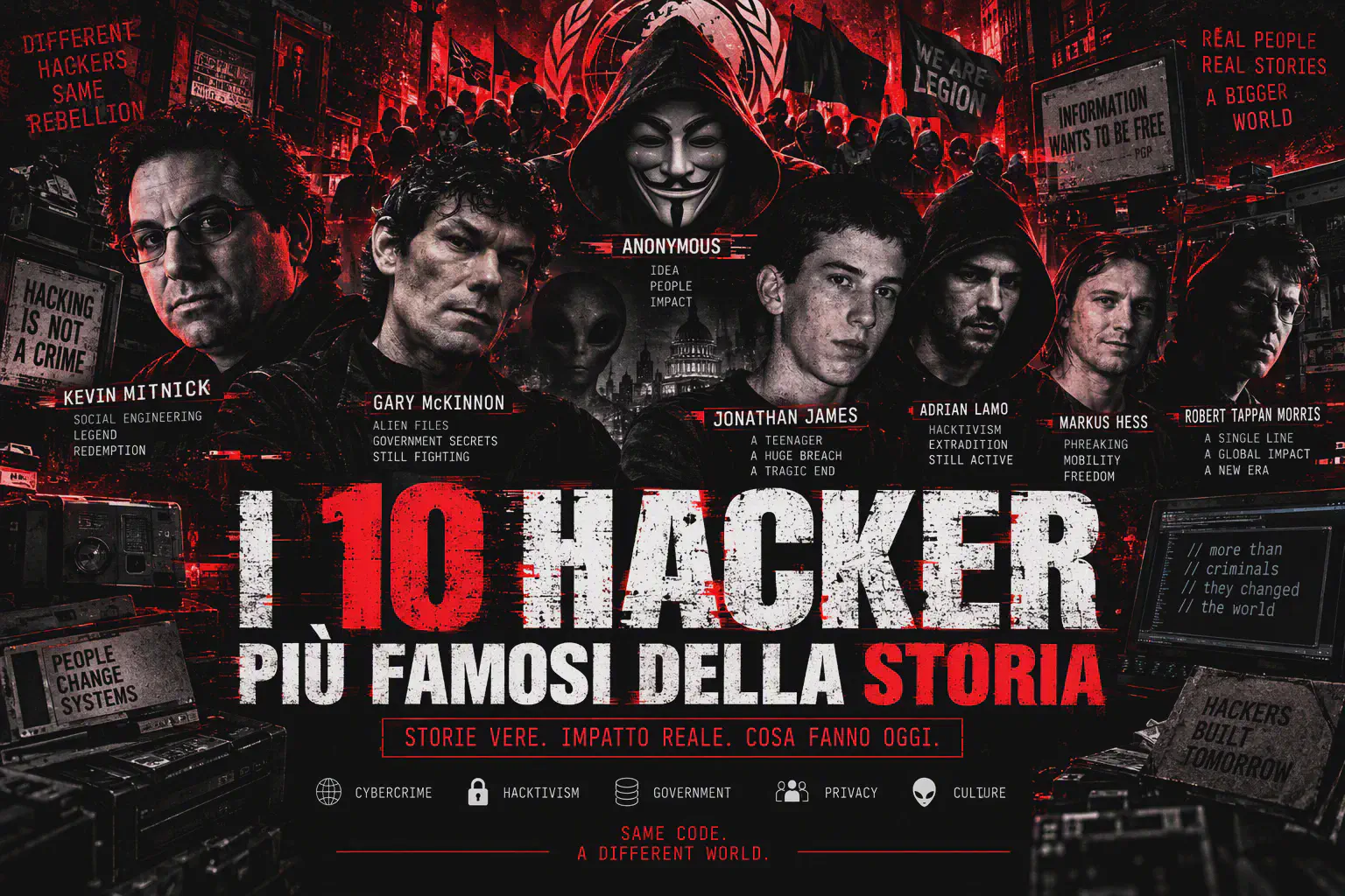 I 10 Hacker Più Famosi e Potenti Al Mondo (Guida 2026)
