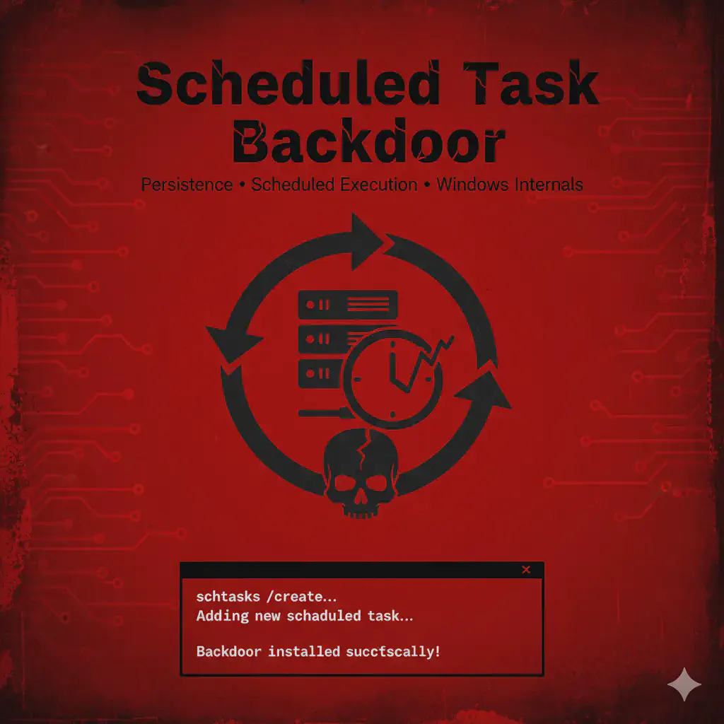 Scheduled Task Backdoor: Persistenza Windows con Task Pianificati nel Pentest