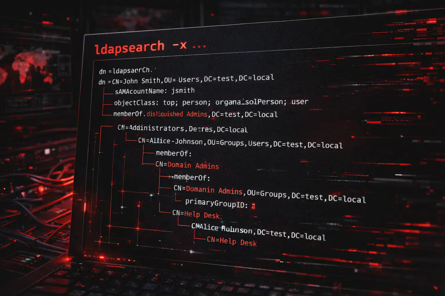 Ldapsearch: enumerazione utenti e directory in attacco