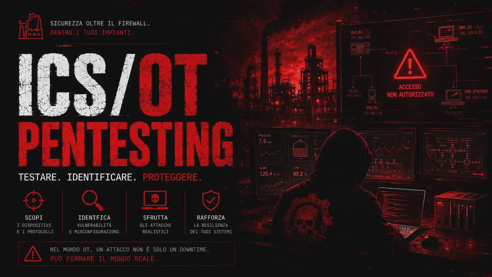 ICS/OT pentesting: guida completa SCADA, PLC e protocolli industriali