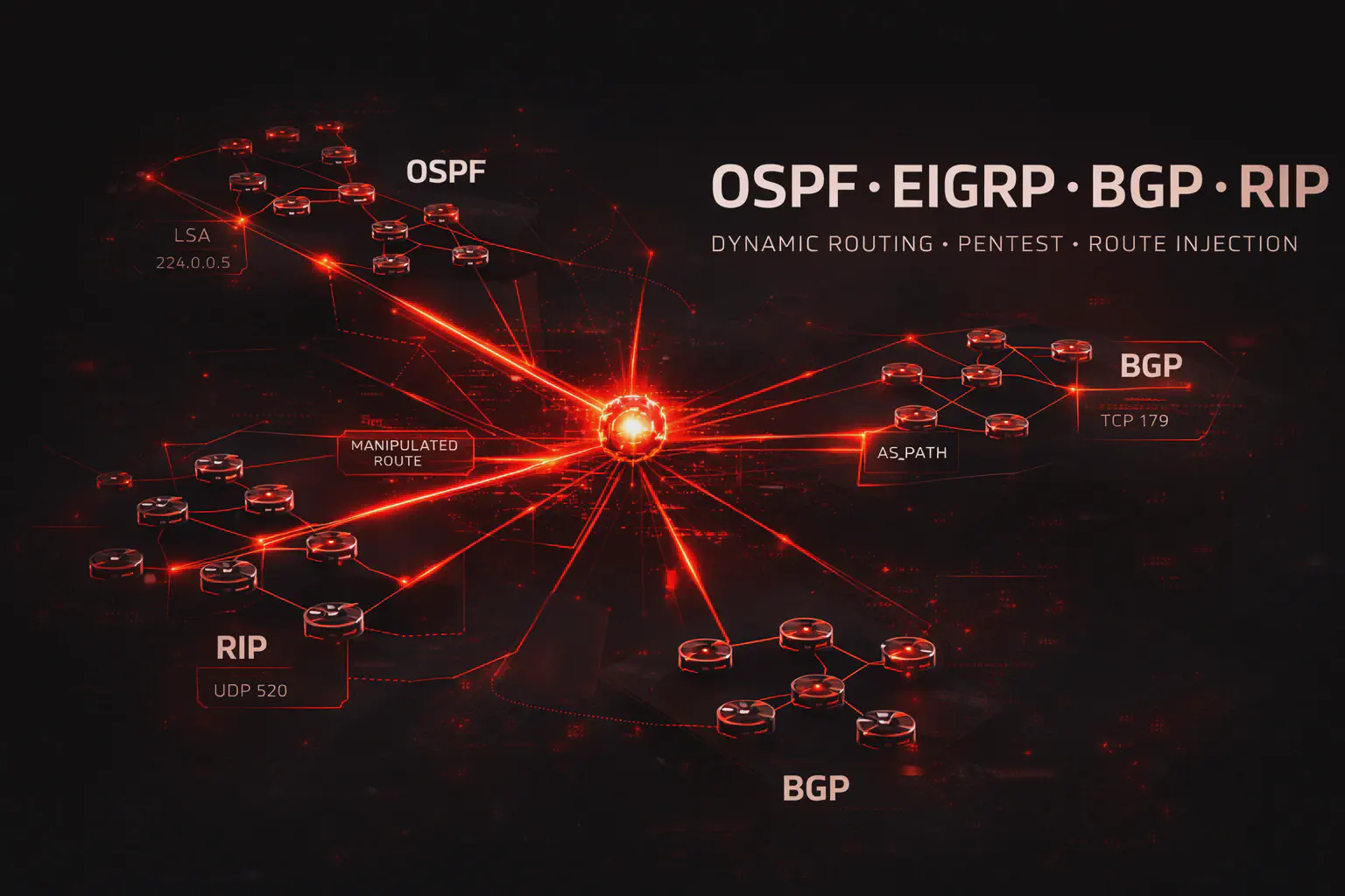 OSPF, EIGRP, BGP e RIP: come funzionano e come si sfruttano in pentest