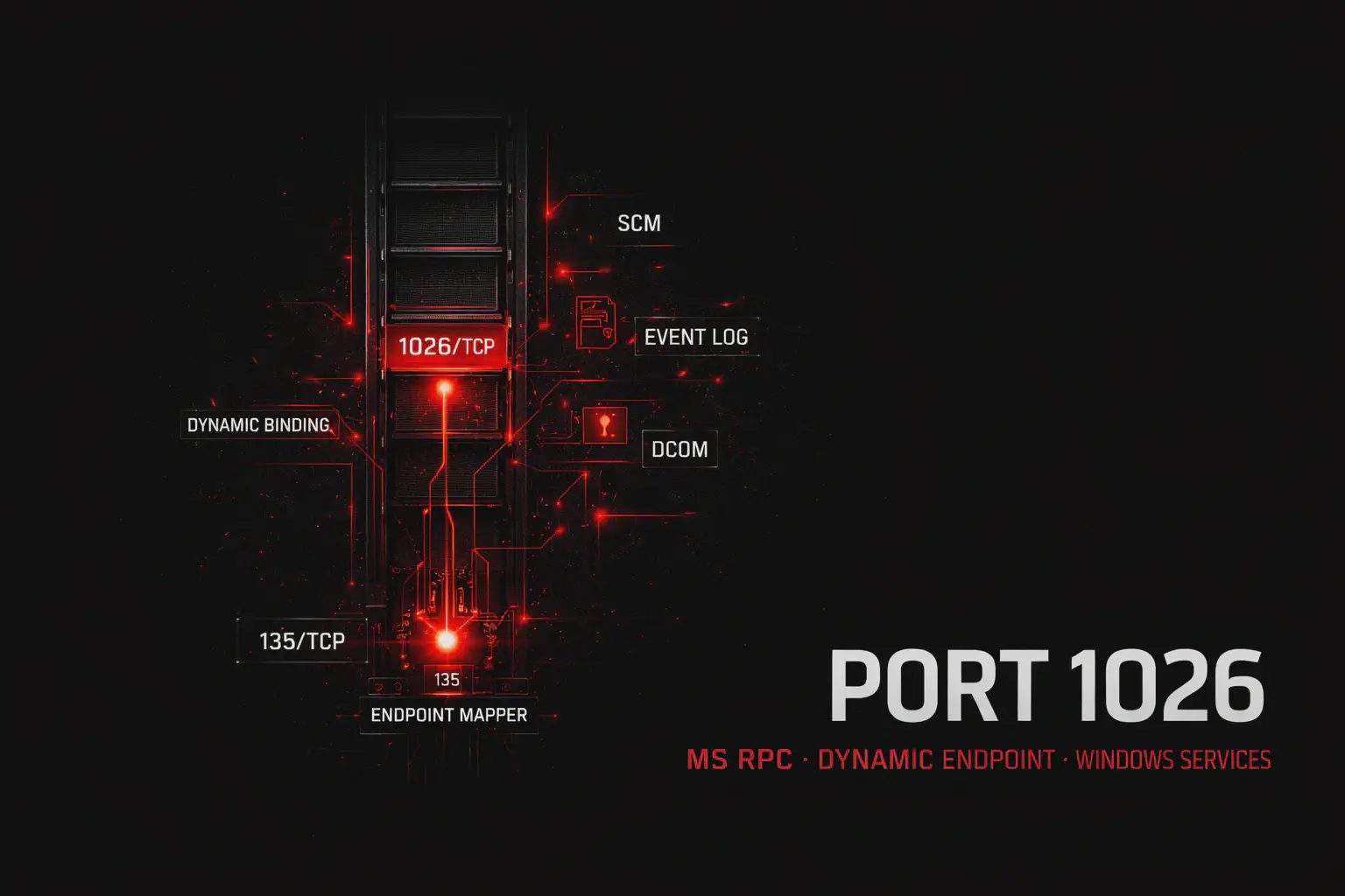 Porta 1026 MS RPC: endpoint dinamici Windows, porta 135 e servizi remoti.