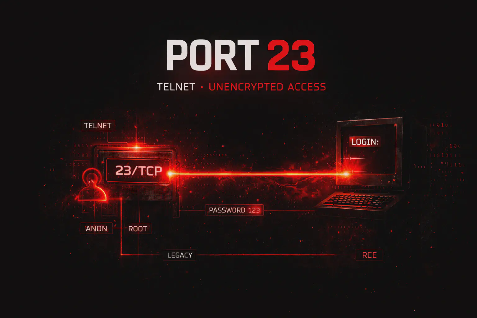 Porta 23 Telnet: Credenziali in Chiaro, Sniffing e Brute Force