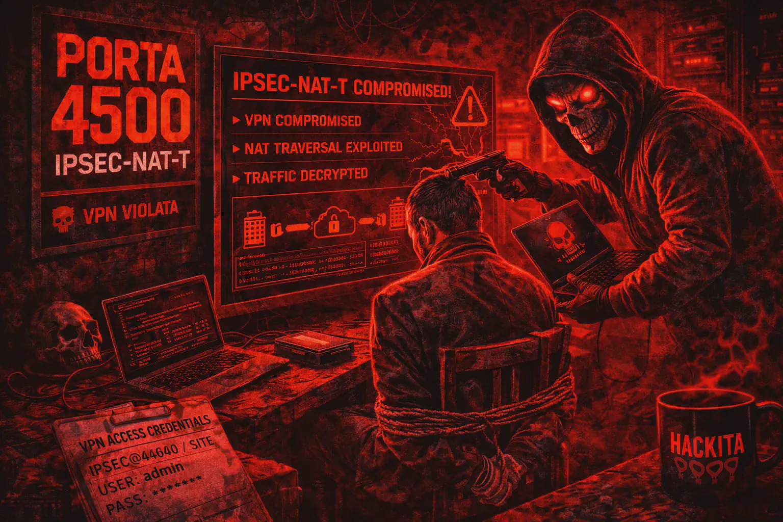 Porta 4500 IPsec NAT-T: VPN, IKE e PSK Cracking