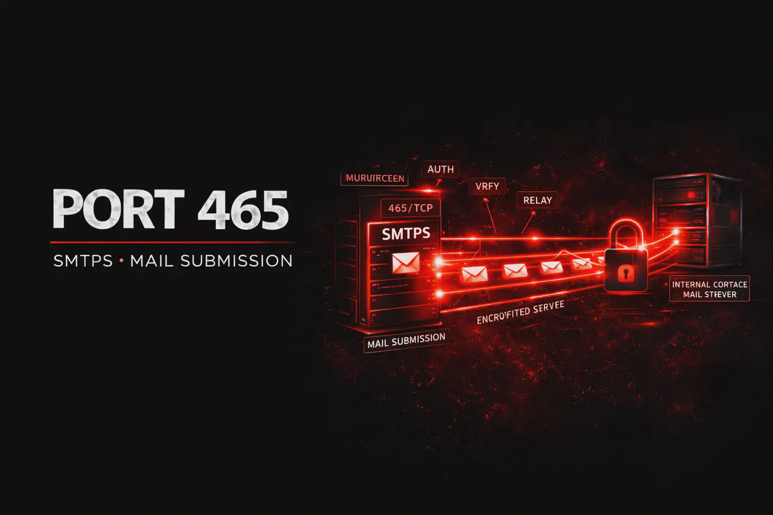 Porta 465 SMTPS: cos’è, come funziona e rischi di sicurezza del mail submission TLS.