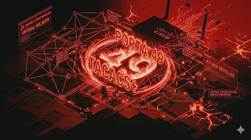 Porta 49 TACACS+: Shared Secret Crack e Network Takeover Cisco