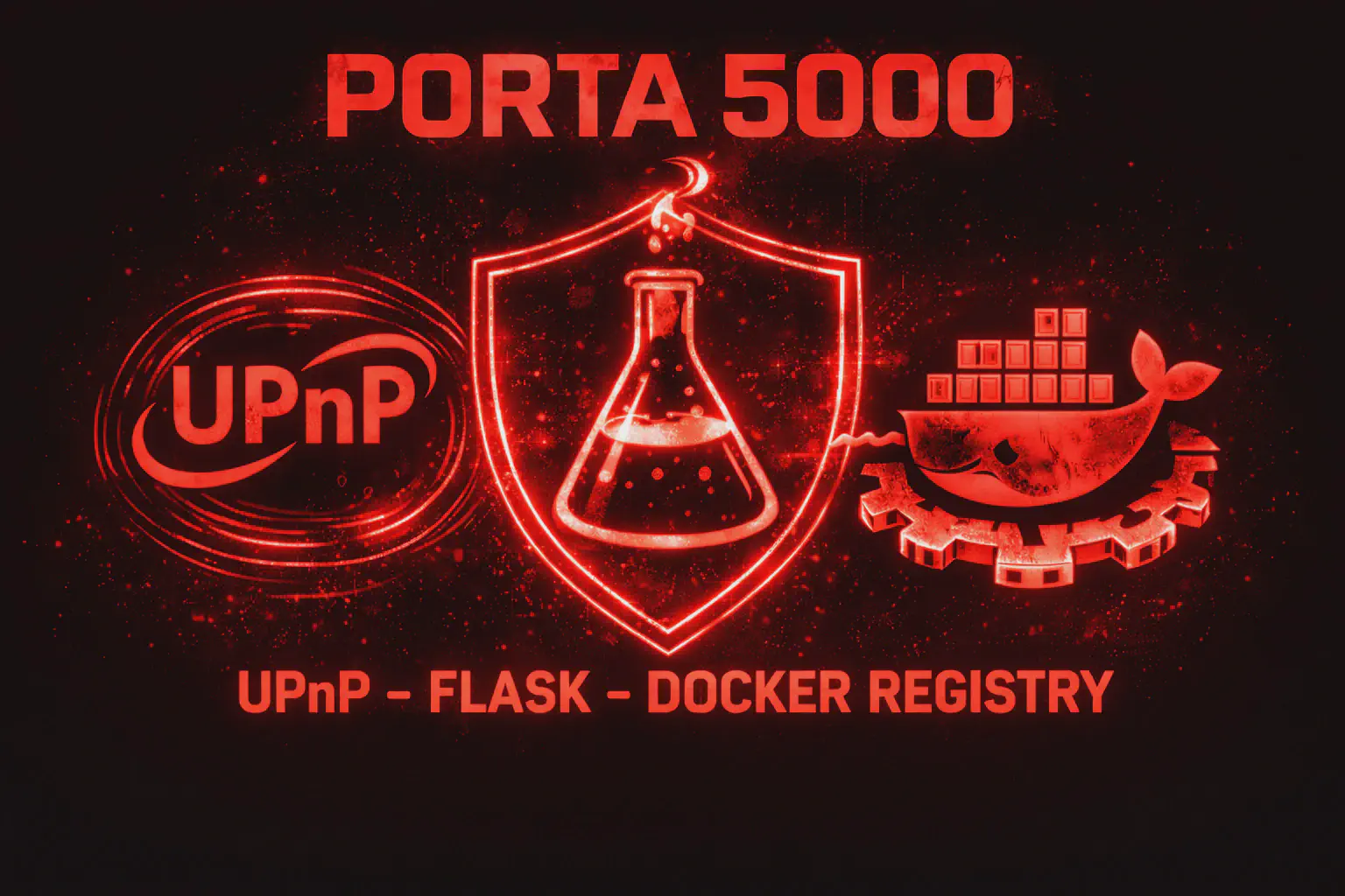 Porta 5000: Docker Registry, Flask Debug e UPnP