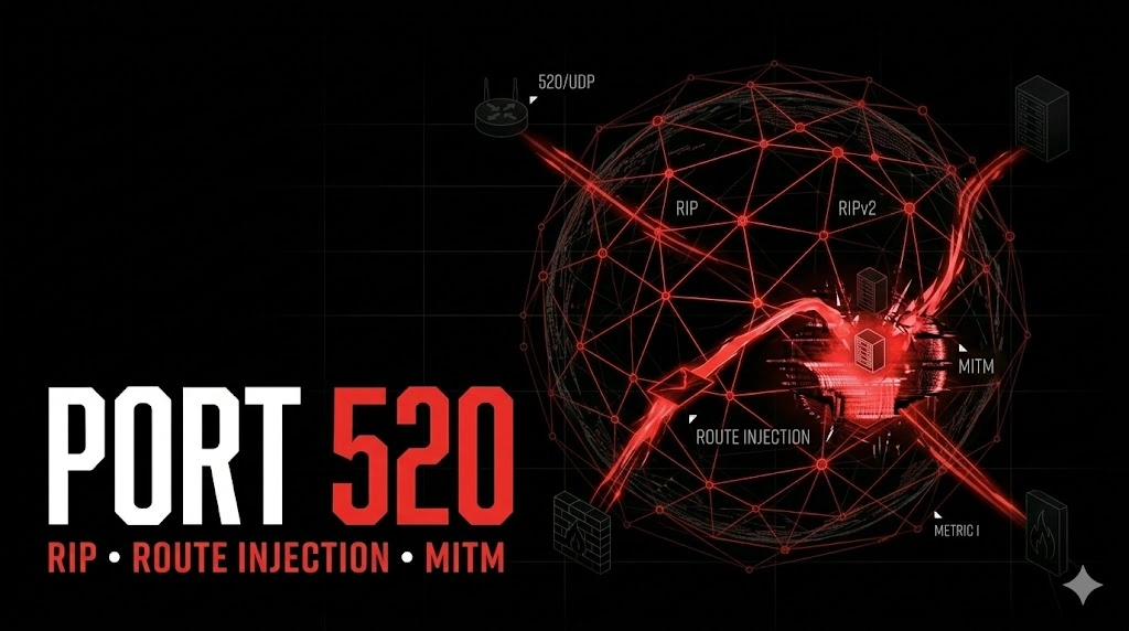Porta 520 RIP: sniffing delle rotte, route injection e rischio MitM su reti legacy Porta 520 RIP: sniffing delle rotte, route injection e rischio MitM su reti legacy