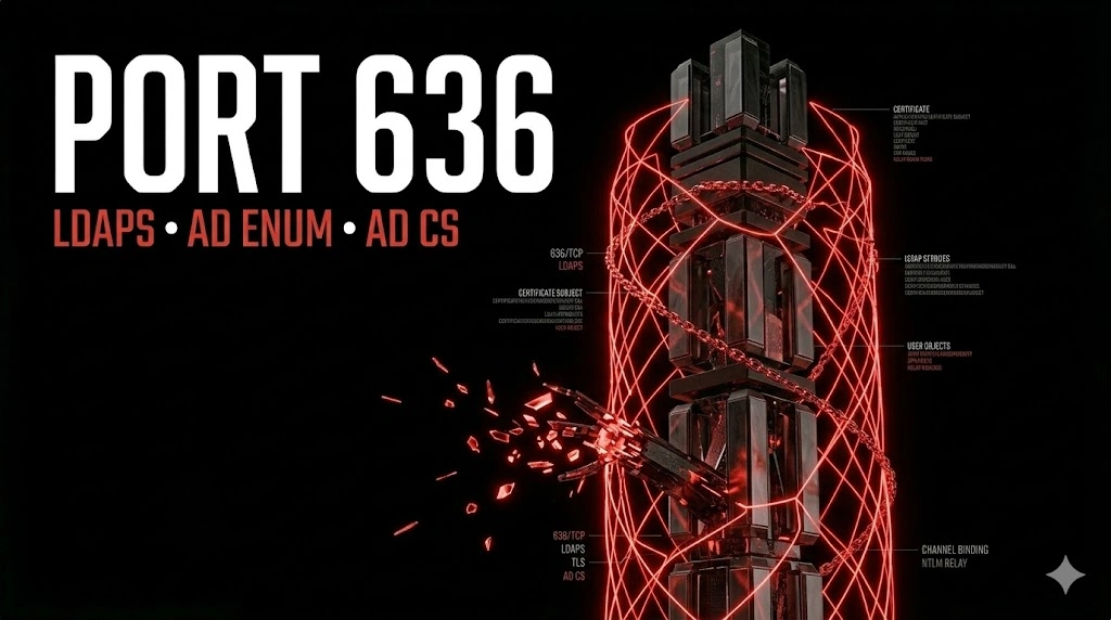 Porta 636 LDAPS: enumerazione Active Directory, certificati TLS e abuse AD CS. Porta 636 LDAPS: enumerazione Active Directory, certificati TLS e abuse AD CS.