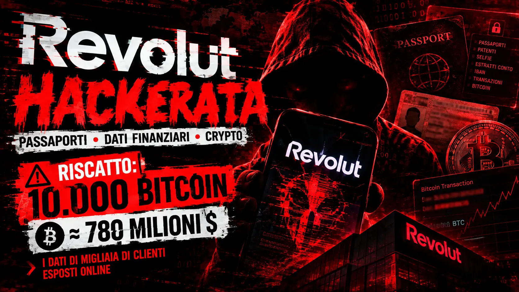 Revolut hackerata? Data breach: passaporti, IBAN e Bitcoin Revolut hackerata? Data breach: passaporti, IBAN e Bitcoin
