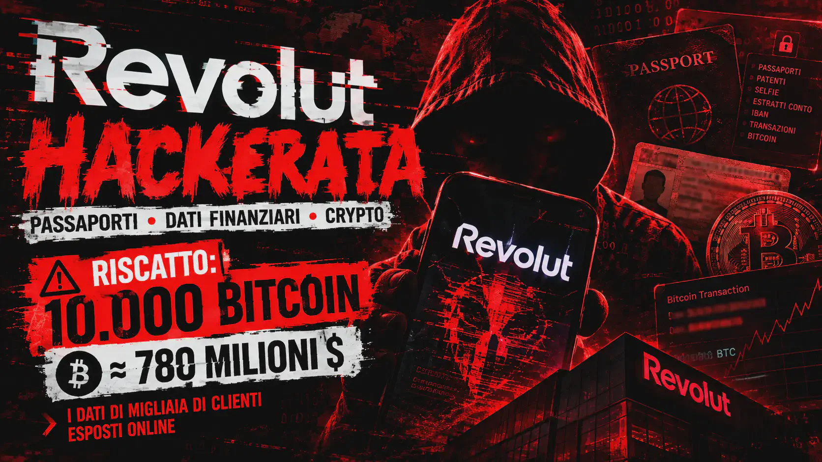 Revolut hackerata? Data breach: passaporti, IBAN e Bitcoin