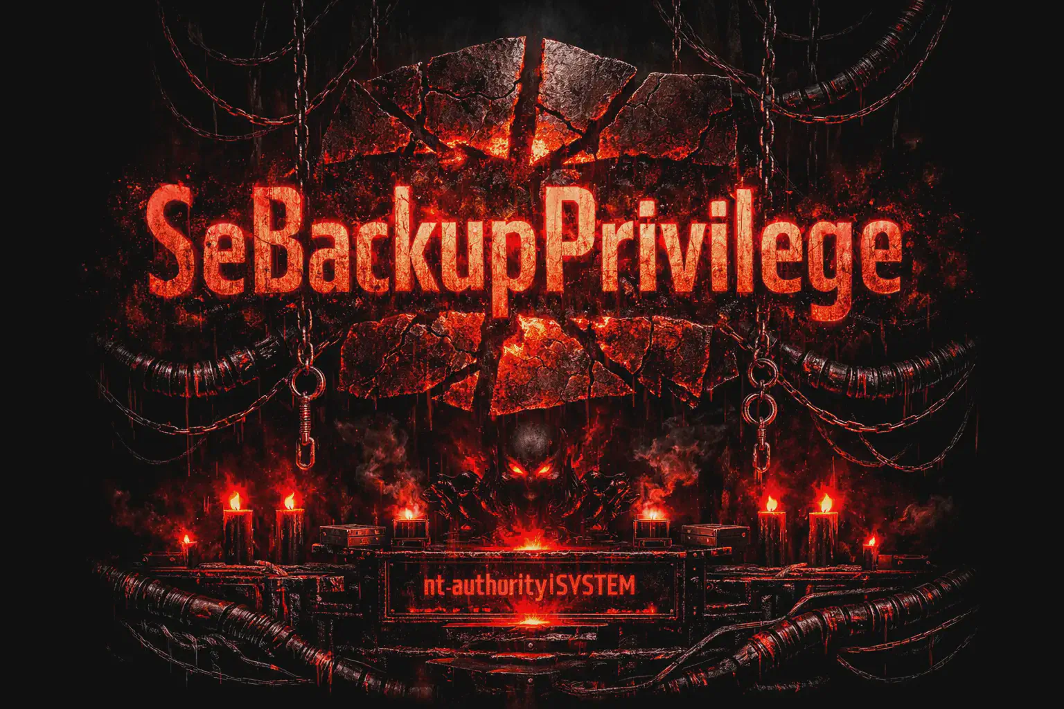 SeBackupPrivilege: dump hash e dominio completo con SAM, SYSTEM e NTDS.dit