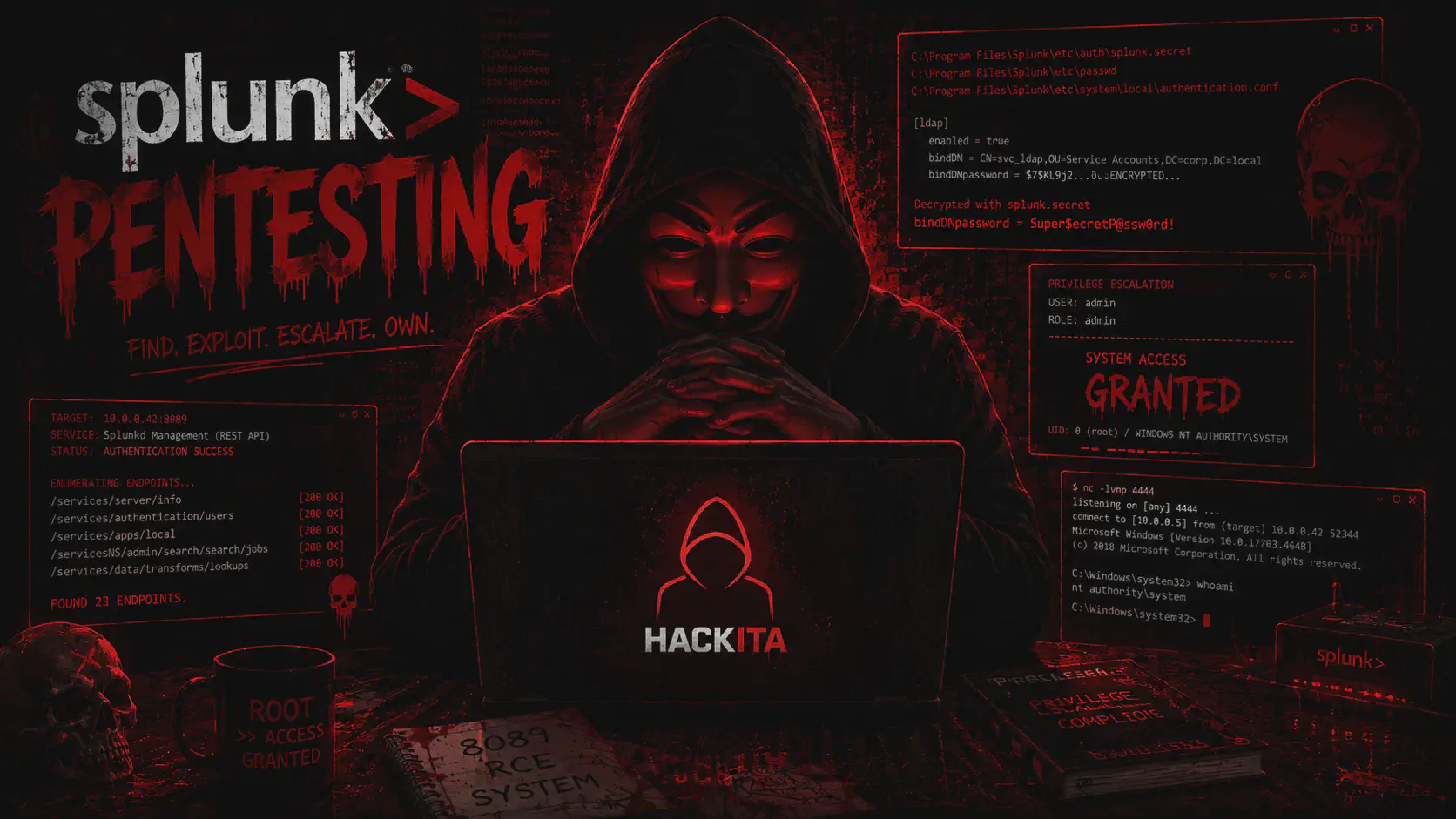 Splunk Pentesting: CVE-2024-36991, RCE e SYSTEM su 8089