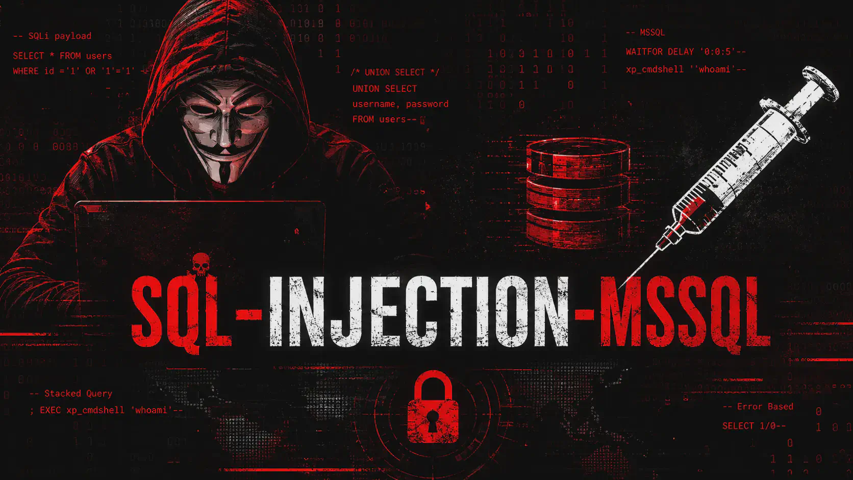 SQL Injection MSSQL: UNION, Blind, Stacked, RCE, Payload