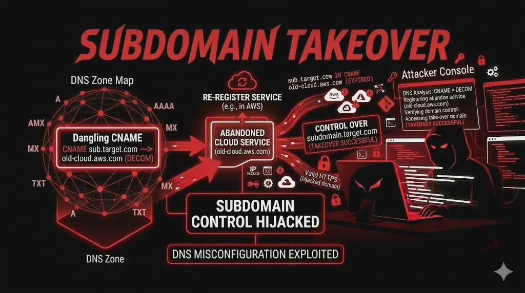 Subdomain Takeover: CNAME Dangling, DNS Misconfiguration e Account Takeover