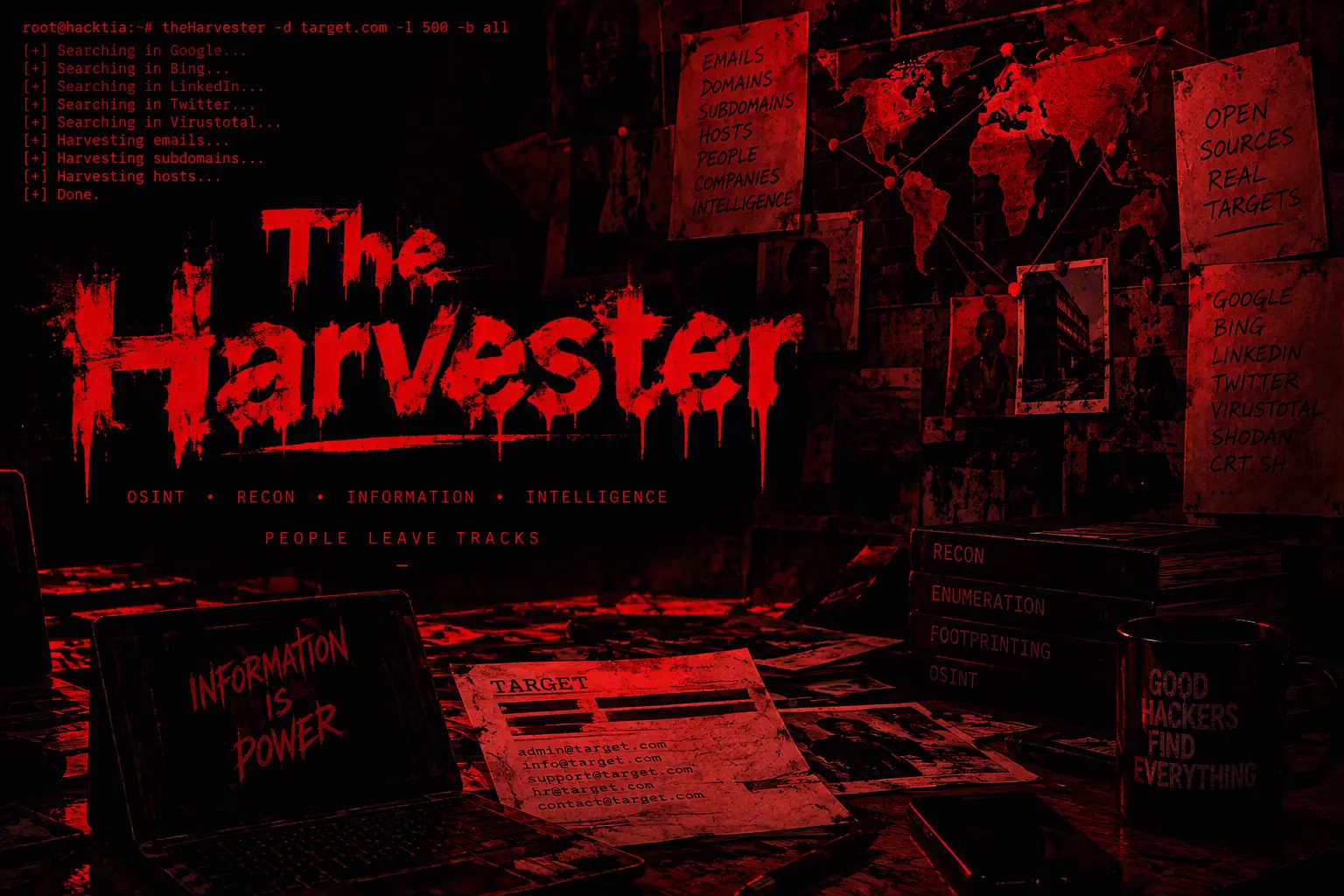 TheHarvester: SEGRETI per OSINT, Email & Sottodomini (2026) TheHarvester: SEGRETI per OSINT, Email & Sottodomini (2026)